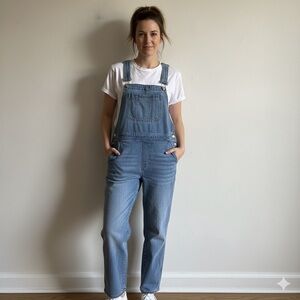 Simons Twik Sz XL Blue Denim Relaxed Casual Overalls Jumpsuit